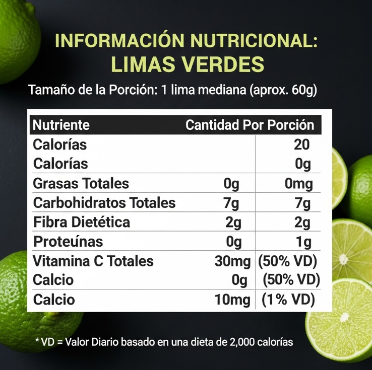 Tabla Nutricional de LIMON