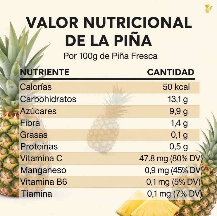 Tabla Nutricional de PIÑA